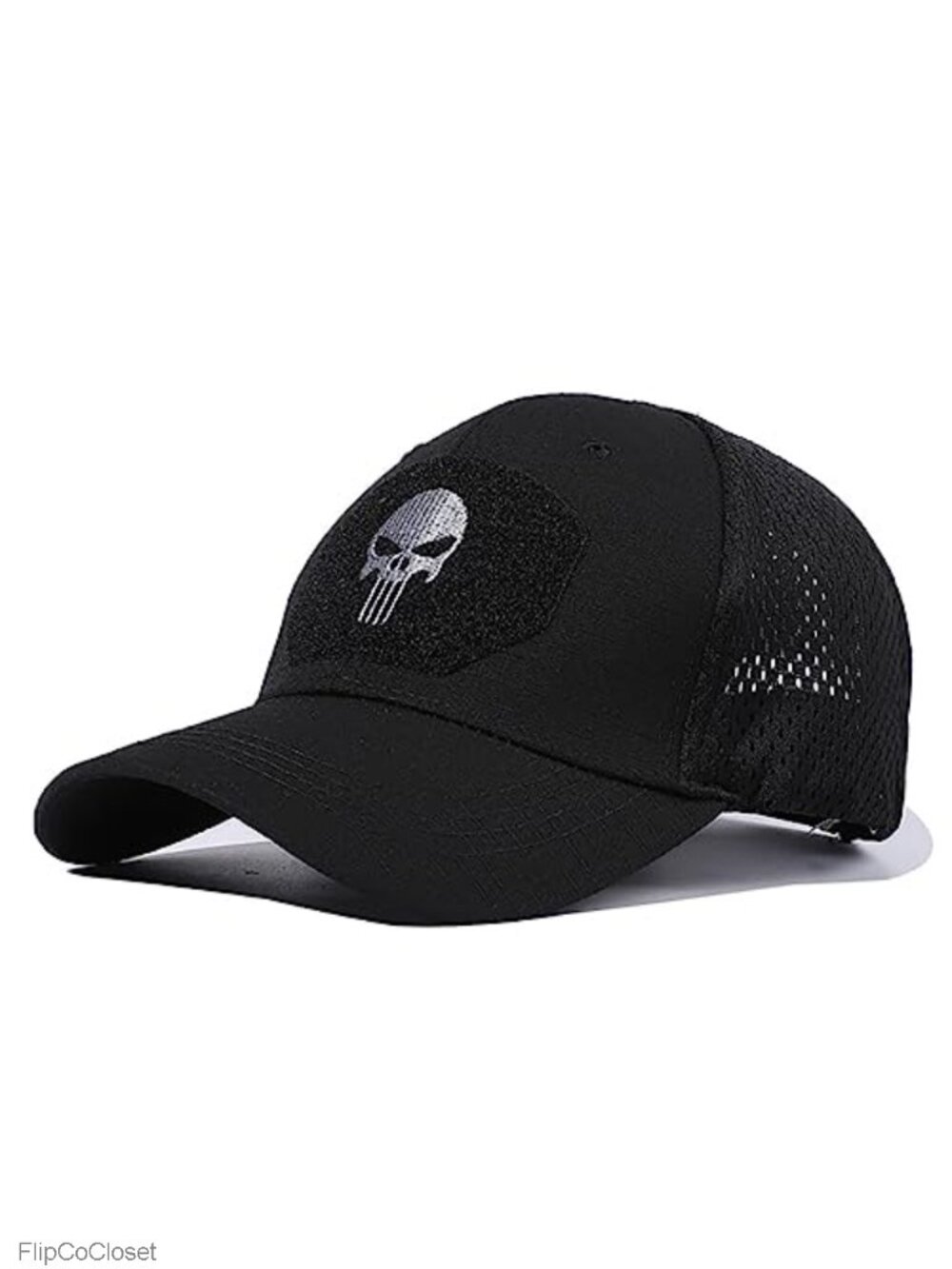 Skull Mesh Baseball Cap Trucker Hat Tactical Snapback Breathable Outdoor